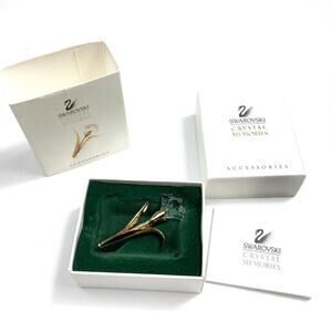 Swarovski Crystal Memories Tulip Flower Brooch Original Velvet Lined Box
